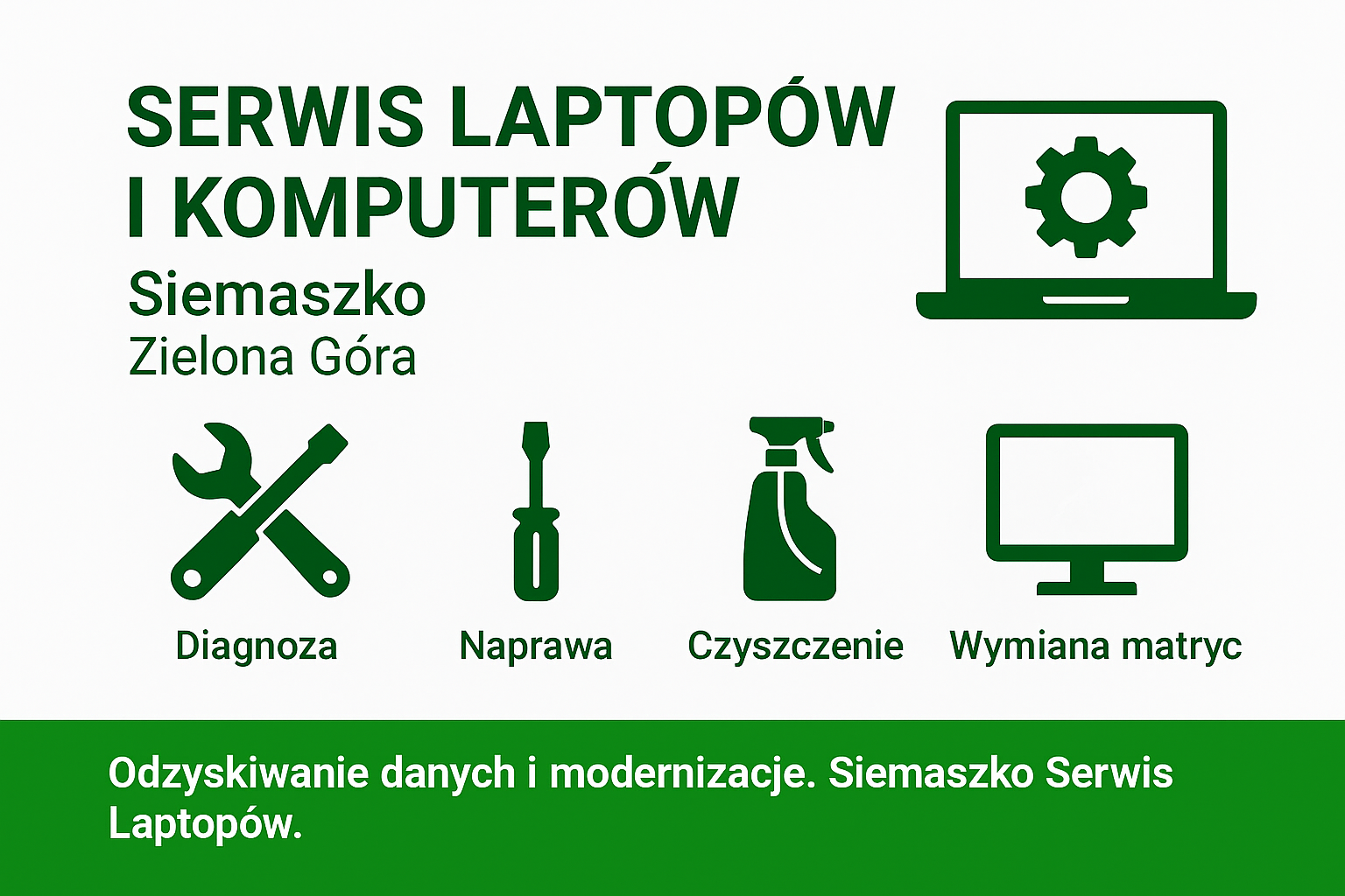 Serwis laptopów i komputerów w Zielonej Górze – diagnoza, naprawa i czyszczenie laptopów